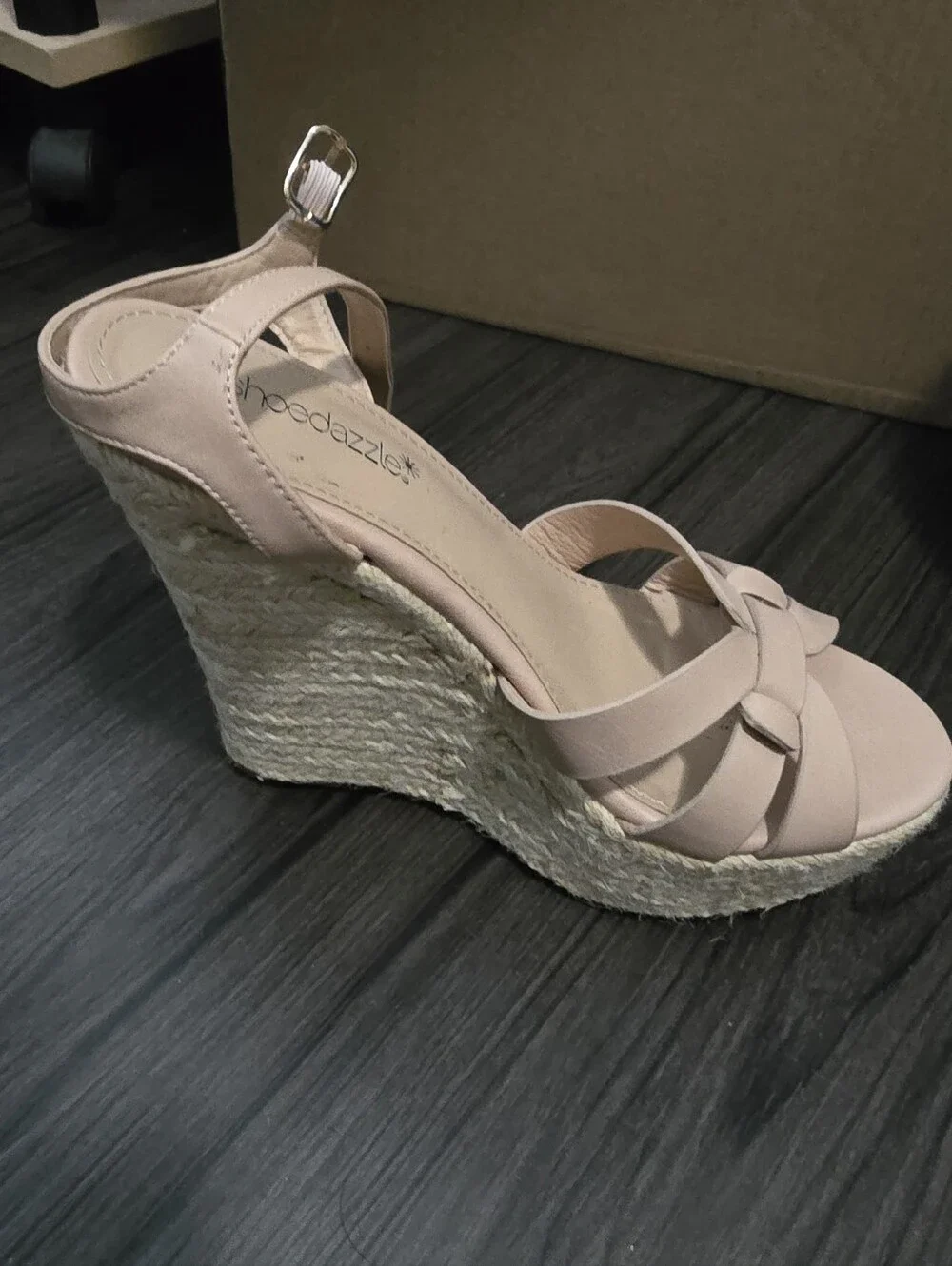 Woven Wedge Nude Sandals